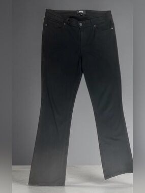 PAIGE Manhattan Bootcut Jeans Black Stretch Denim Size 30 Made in USA